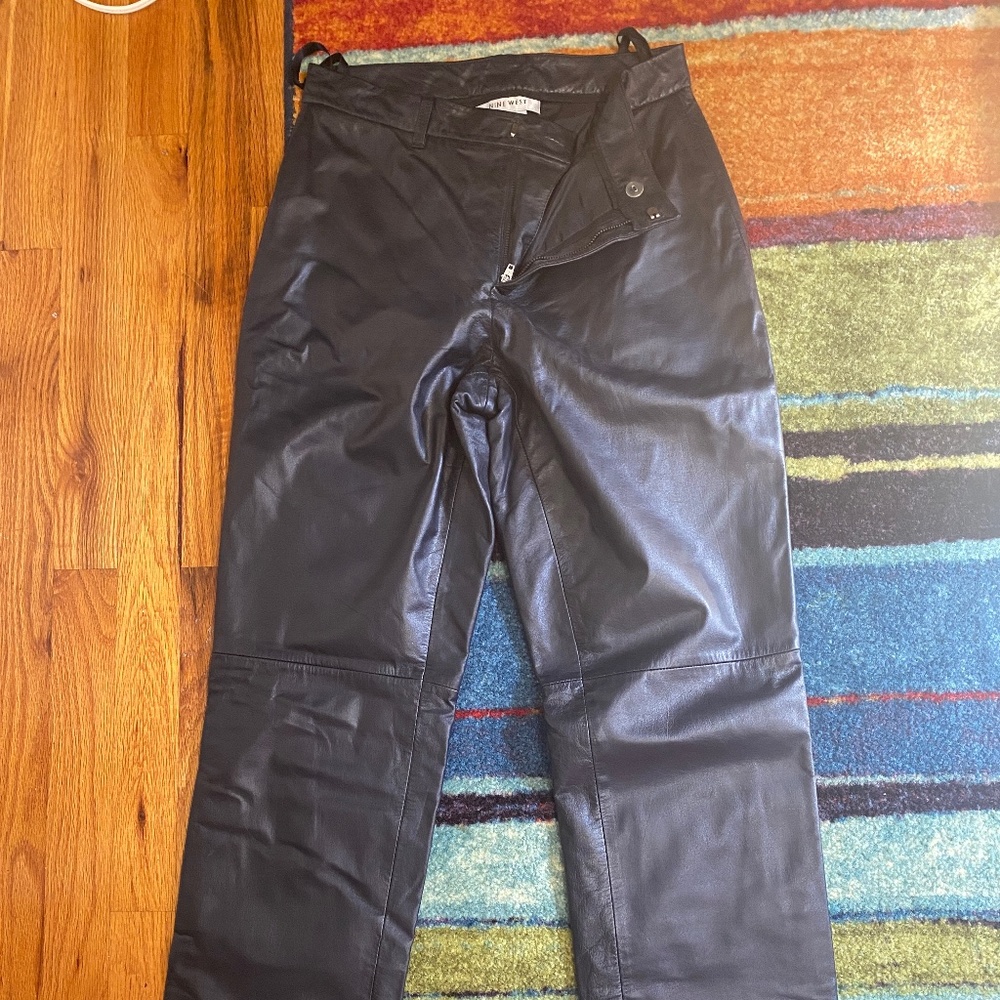 Women’s Nine West Leather Pants Size 4